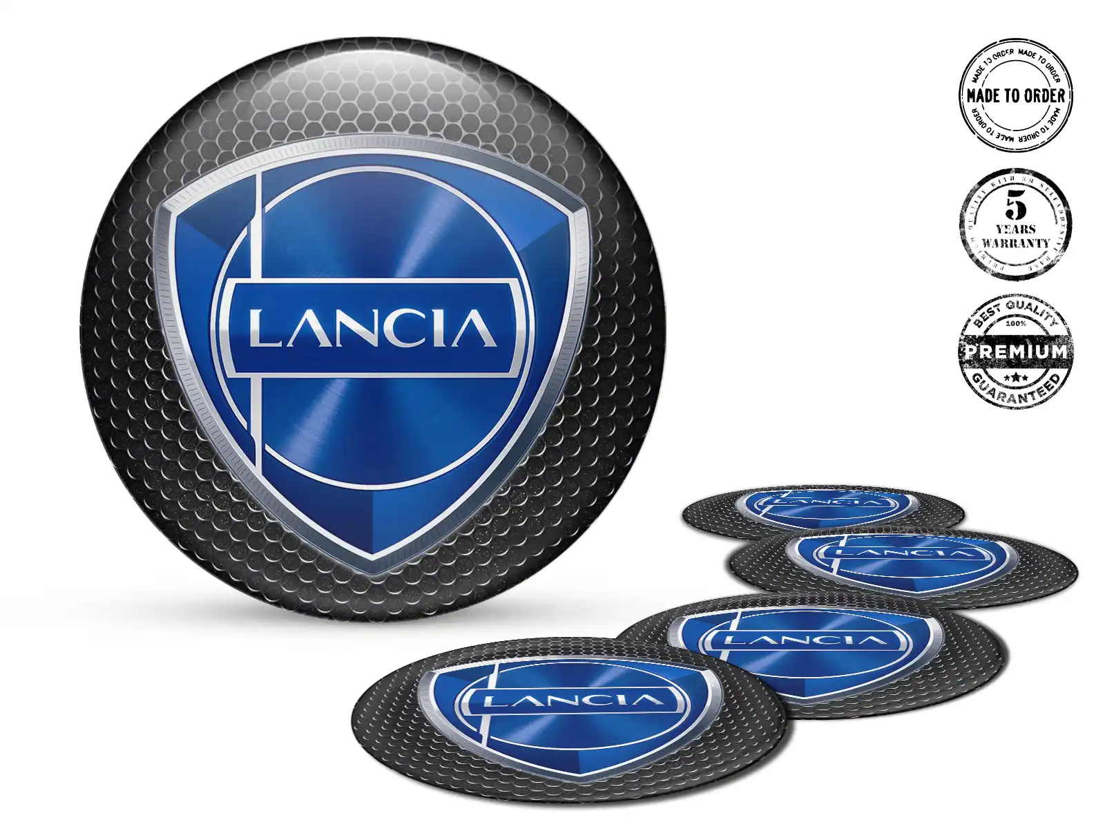 Lancia Pegatinas de Cúpula Edición Etiquetas de Emblemas de Resina